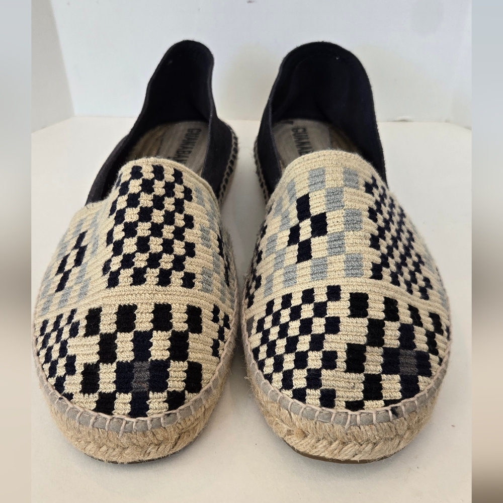 Todd Snyder Checkered Black and Cream Slip-Ons